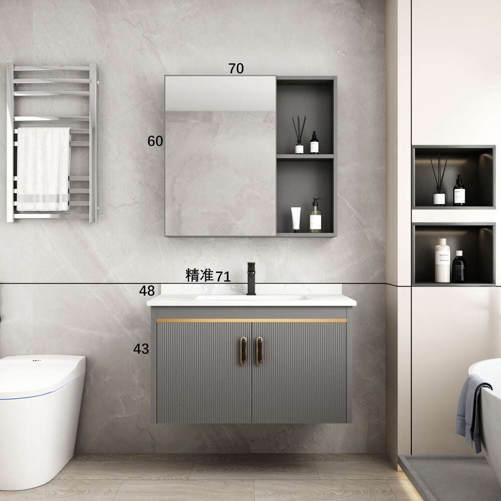 Kabinet Penyimpanan Aluminium QW- Cermin Pintar di Bilik Mandi, Singki Bilik Mandi 