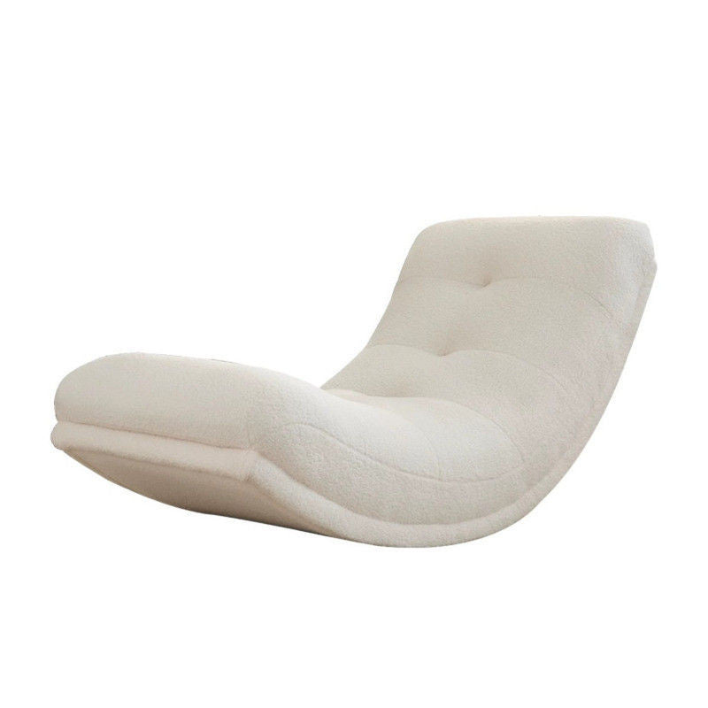Simple Vintage Style Wind Sofa Lazy Moon Rocking Single Lounge Chair Small Caterpillar Leather Living Room