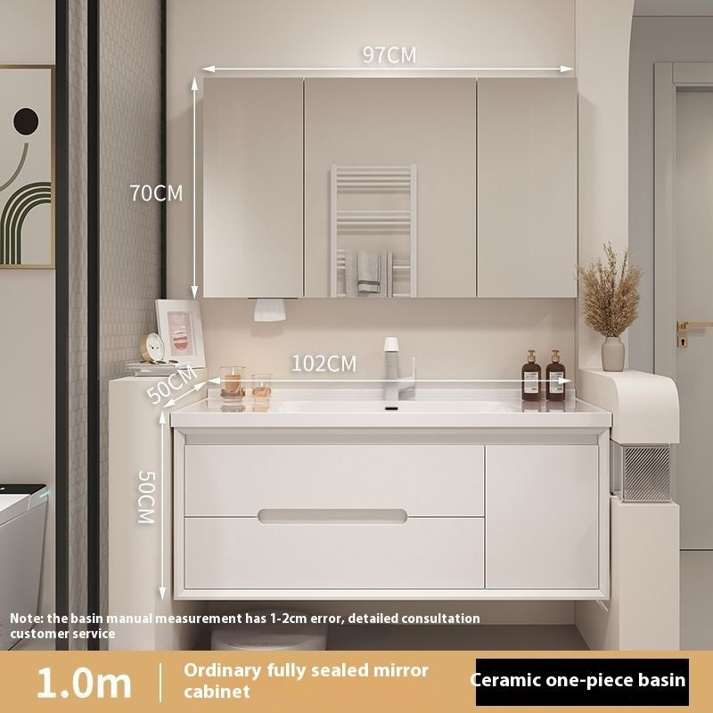 QW- Bathroom storage made from real wood, smart mirror cabinet in the bathroom, bathroom sink