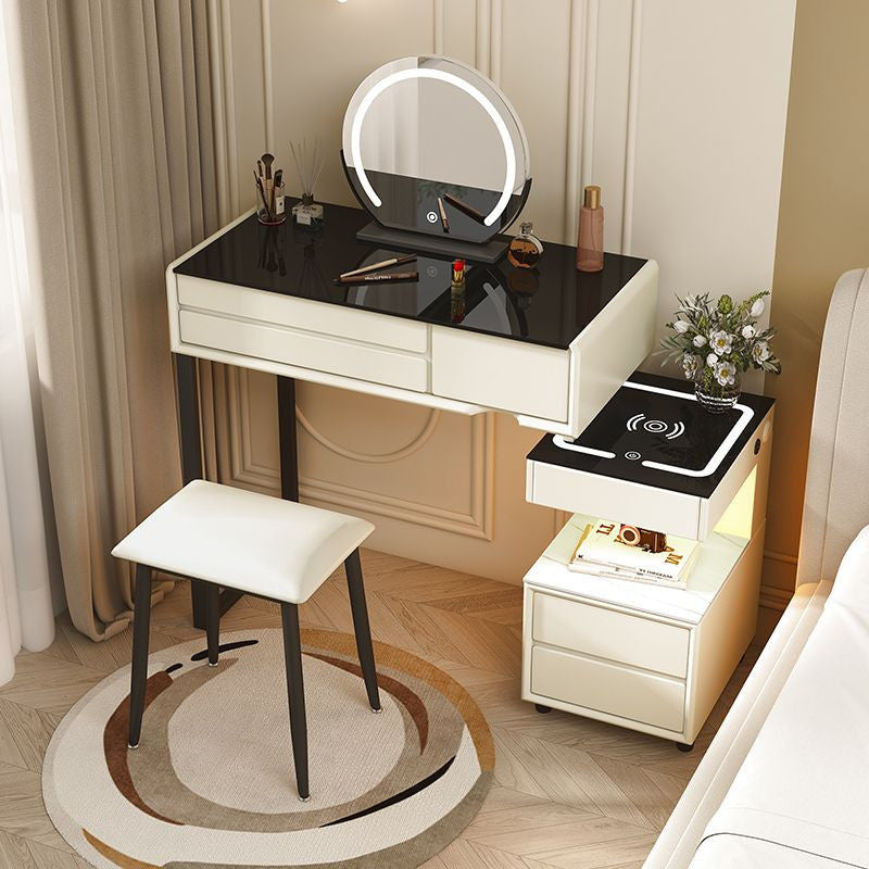 Smart Solid Wood Dressing Table Wireless Charging Bedroom Makeup Single Cabinet Modern Simple