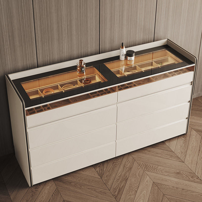 Modern simple Bedroom Storage at end of bed Elegant cabinet in the living room Wall-mounted storage cabinet, dressing table