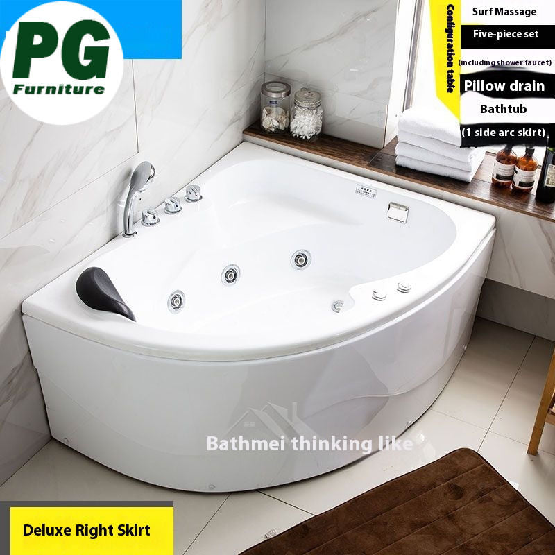 QW- Fan-Shaped Wave-Shaped Bathtub, Bathroom Accessories, Bathtub