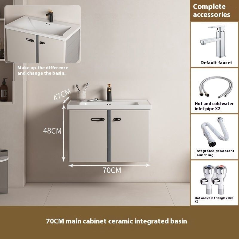 Kabinet simpanan bilik mandi pintar cermin keluli tahan karat aluminium QW- 