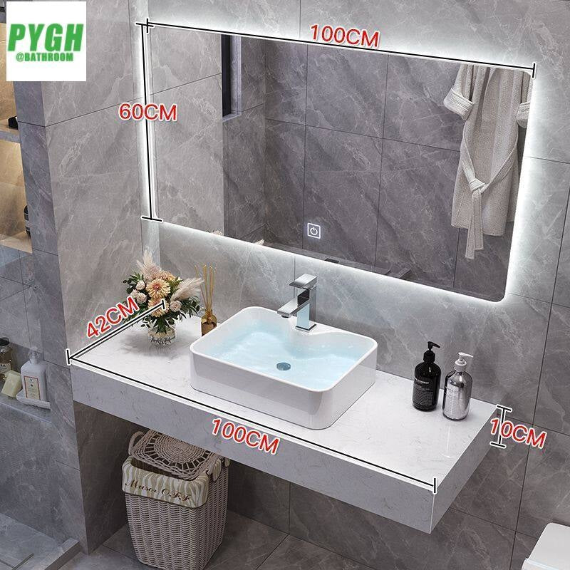 QW- Marble Basin and Smart Glass Bathroom