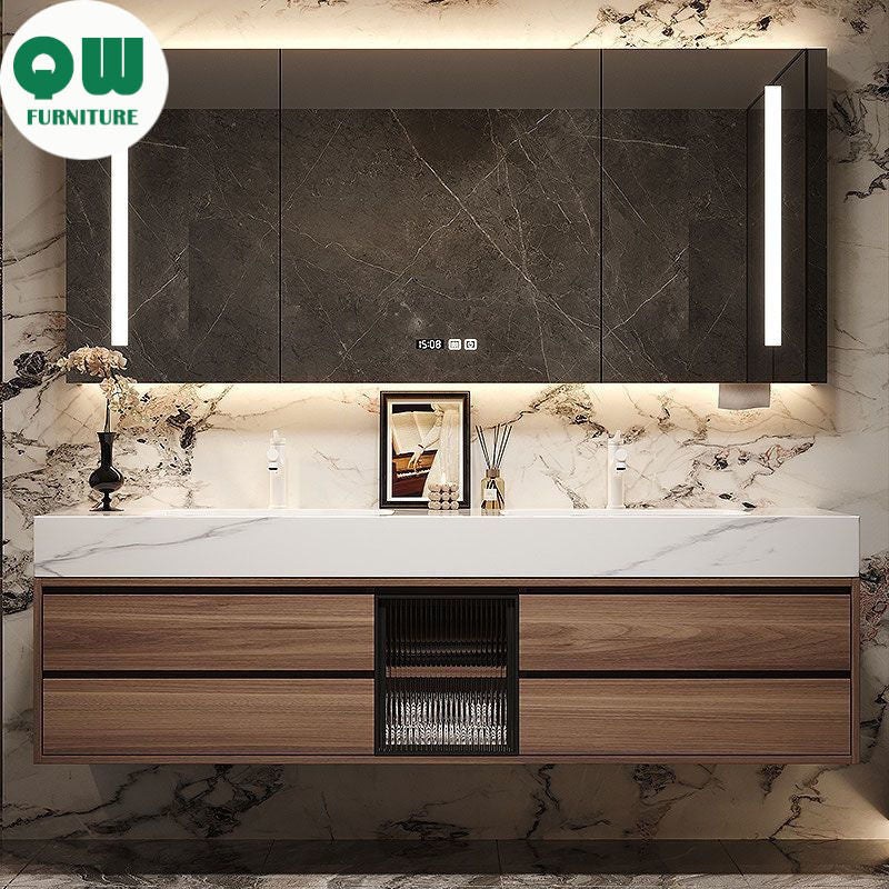 QW- Custom-madeBathroom CounterBathroom Storage CabinetSmart Mirror CabinetBathroom Basin