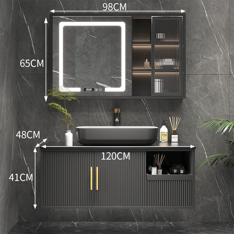 QW- Smart Bathroom, Mirror Bathroom Storage Cabinet, Basin Set