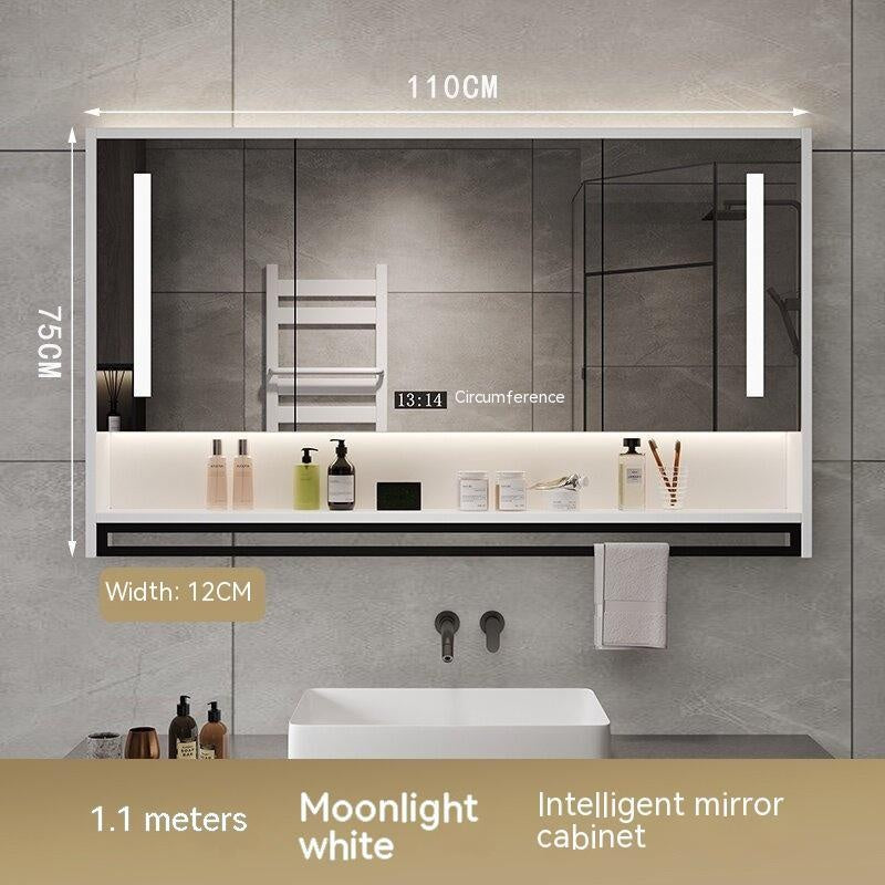 QW- Smart Mirror Bathroom The mirror cabinet in bathroom can eliminate dust and fog by turning on the heater.