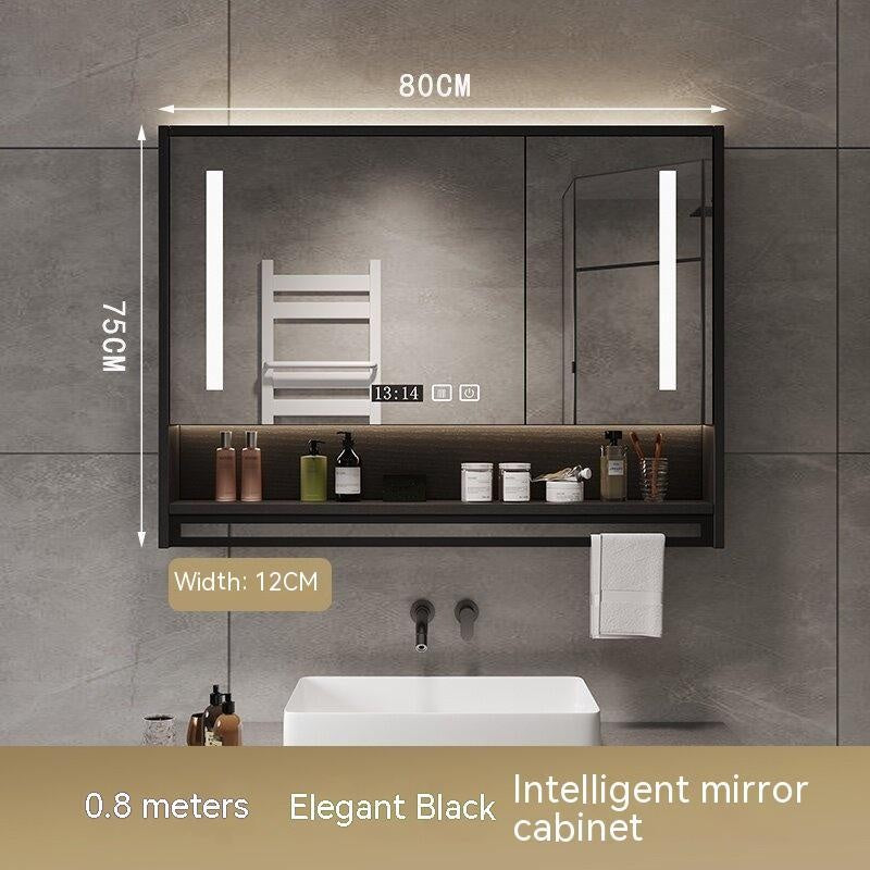 QW- Smart Mirror Bathroom The mirror cabinet in bathroom can eliminate dust and fog by turning on the heater.