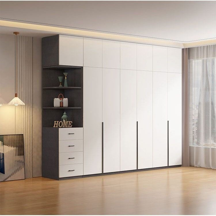 Lightweight Luxury Solid Wood Home Bedroom Thick Ecoboard Large Combination Wardrobe