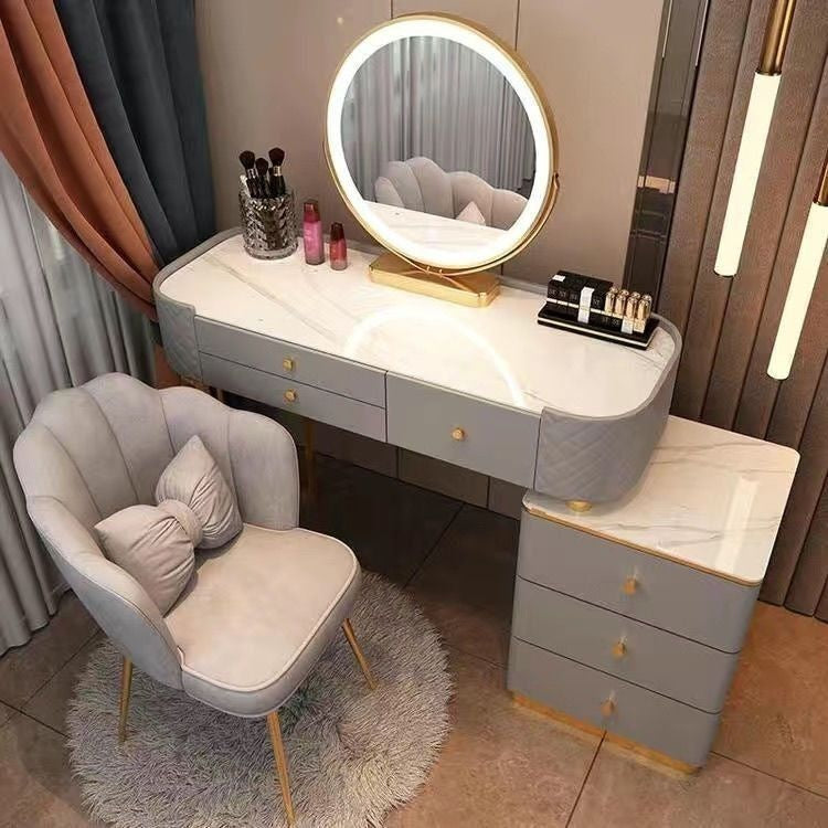 Meja Kabinet Penyimpanan Persalinan Kecil Mudah Gaya Nordik Kaca Jernih Bilik Tidur