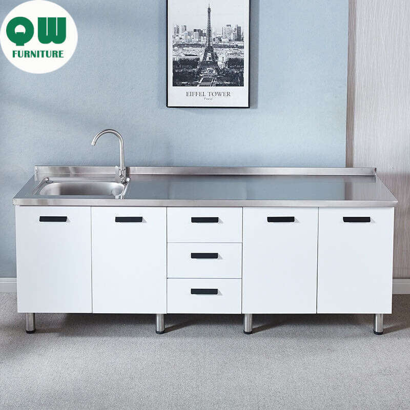 QW- Stainless Steel Cabinet Kitchen storage cabinet with sink included