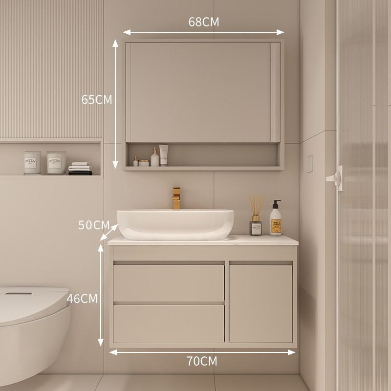 QW- Made of Real Wood, Smart Mirror in Bathroom, Bathroom Sink Storage Cabinet