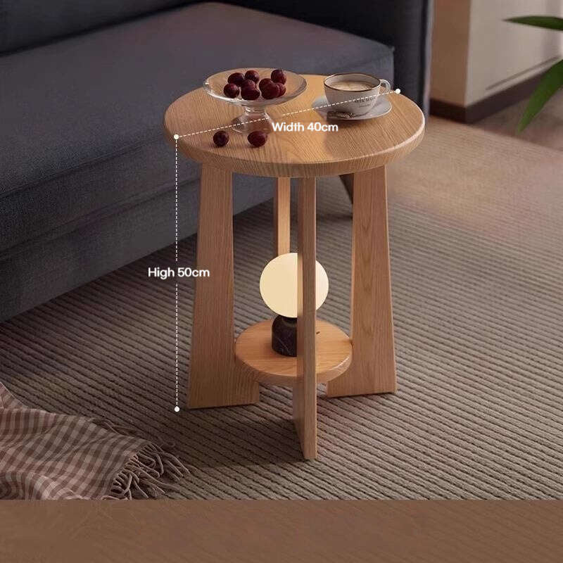Meja rendah balkoni ruang tamu kayu padu penuh kopi rumah teh
