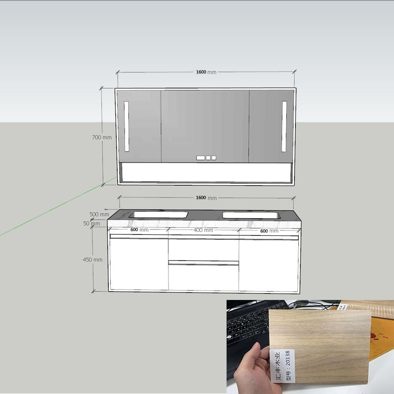 QW- Custom-made cabinet and smart mirror for bathroom, bathroom storage cabinet, sink set
