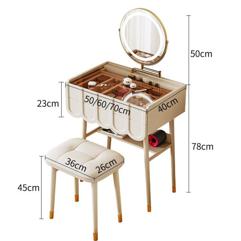 Cream Wind Cosmetic Cabinet One Bedroom Dressing Table Modern Simple Small Home Type