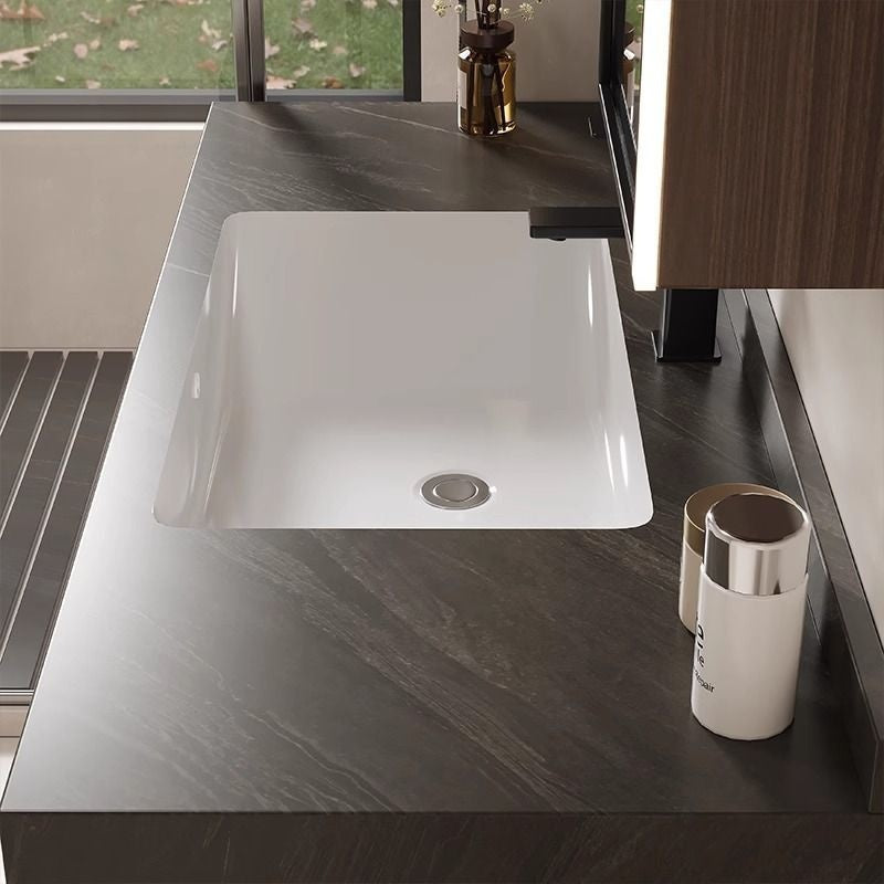 Kabinet Penyimpanan Kayu Asli Cermin Pintar QW- di Bilik Mandi, Set Singki Bilik Mandi 