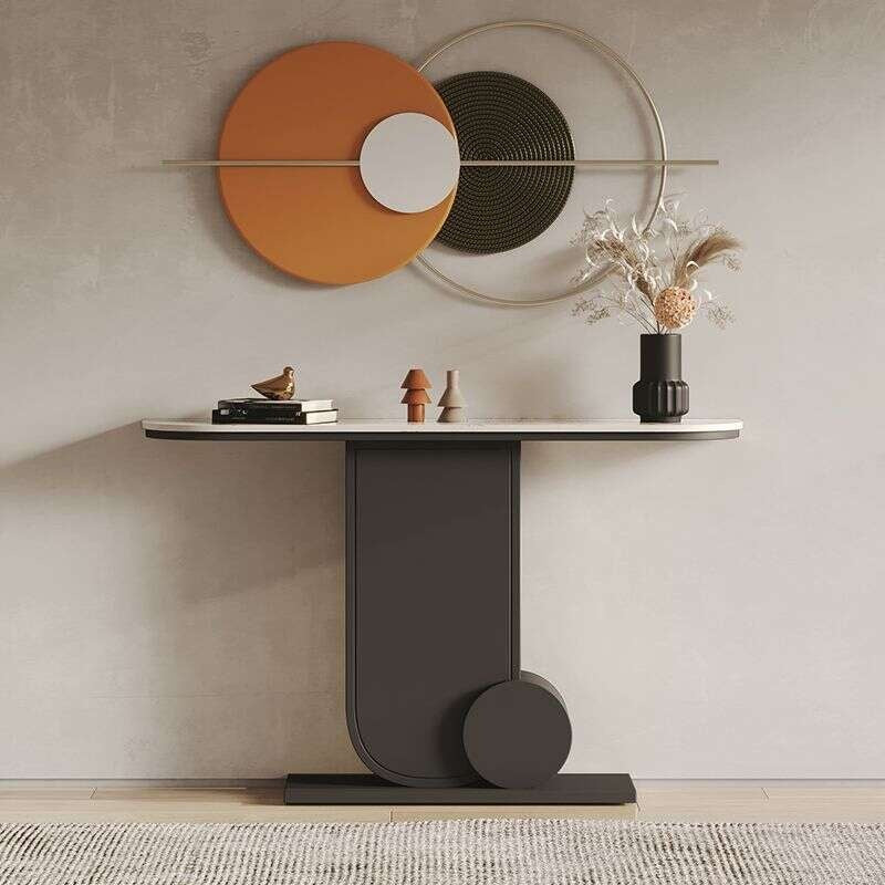 Italian Marble Entrance Hall Cabinet Luxury Living Room Minimalist Style Hallway Table Slim Strip Wall-mounted hallway display rack