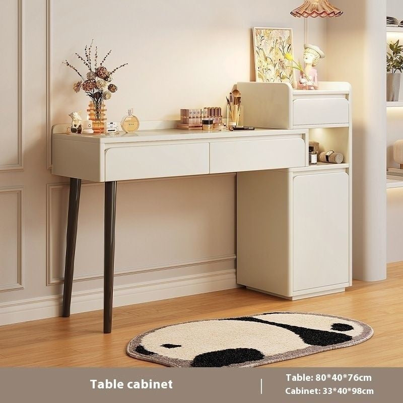 Meja Solek Lipat Kabinet Solek Premium Krim Bilik Tidur