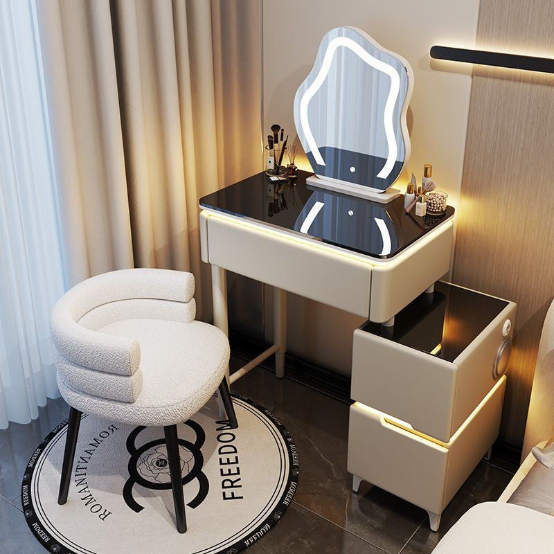 Smart Solid Wood Cream Wind Small Large Bedroom Premium Dressing Table