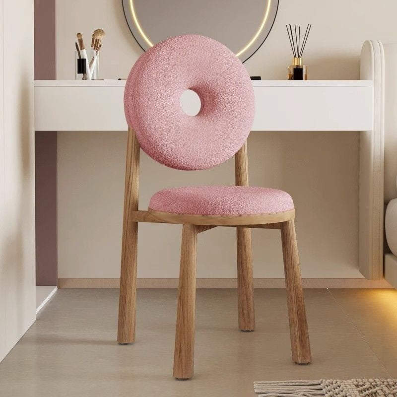 Meja Solek Belakang Bilik Tidur Rumah Moden Nordik Meja Solek Kerusi Makan Donat Kopi