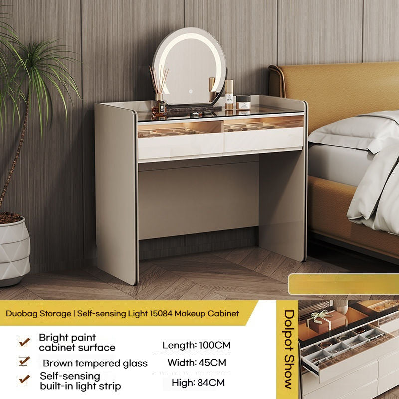Light Luxury Chest of Drawers, Bedroom Dressing Table, Cosmetic Bed Storage Cabinet, Tail Cabinet