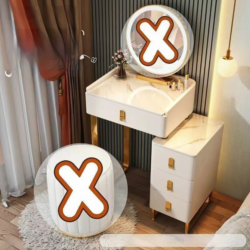 Italian Style Solid Wood Modern Simple Dressing Table Small Home Storage