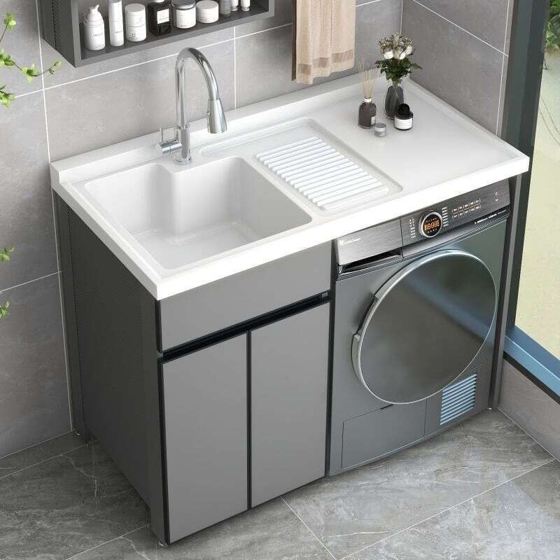 QW- Aluminum Washing Machine Countertop Bathroom Storage Cabinet