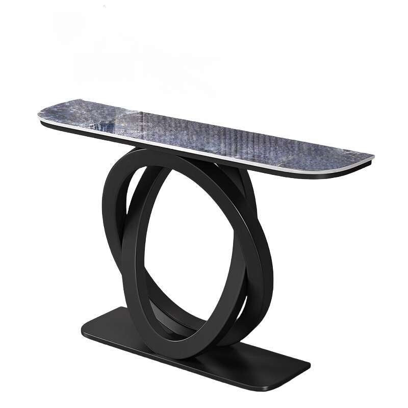 Light luxury tea Italian style room divider semi-circular modern, minimalist, wall-mounted, stone console table, end table
