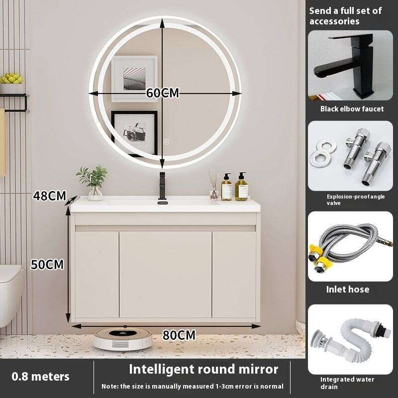 QW- Storage Cabinet Smart Mirror Sink in the Bathroom