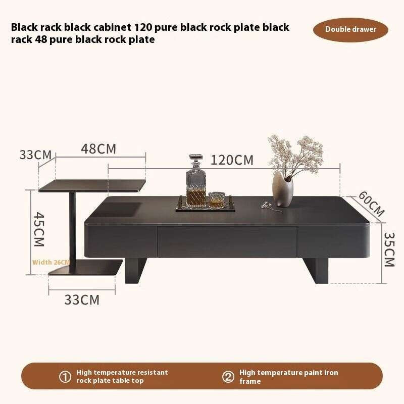 Italian Style Rectangular Stone High-end Living Room Coffee Simple Modern Table for Home