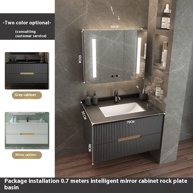 QW- Luxury Storage Smart Mirror Bathroom Cabinet Basin Set