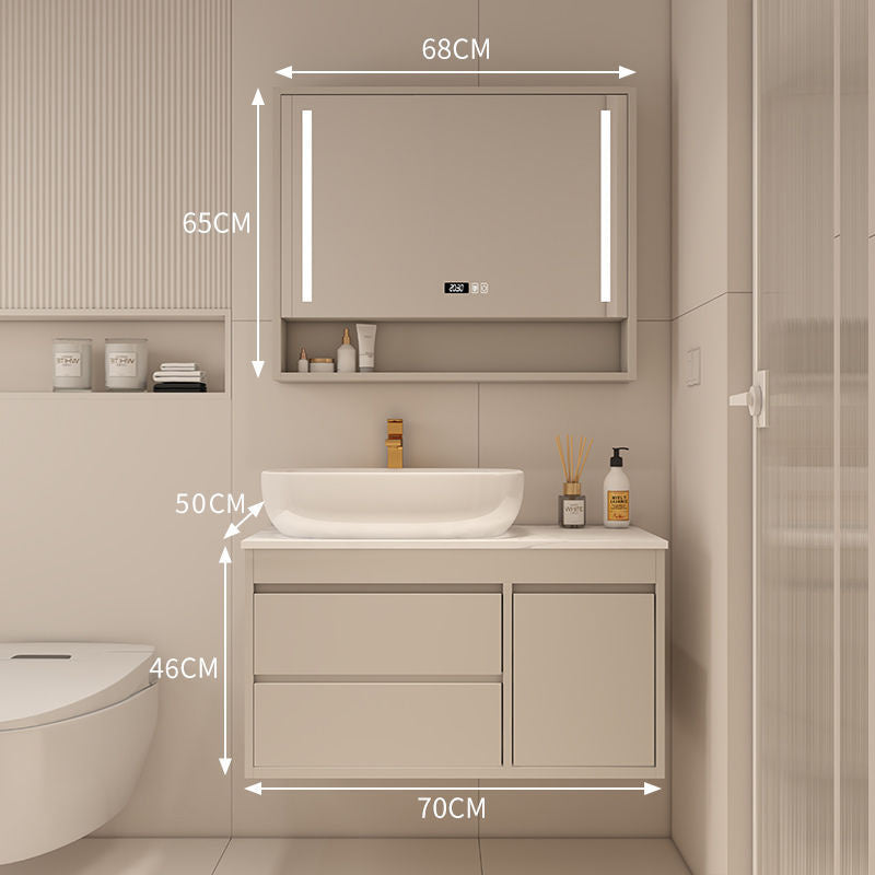 QW- Made of Real Wood, Smart Mirror in Bathroom, Bathroom Sink Storage Cabinet