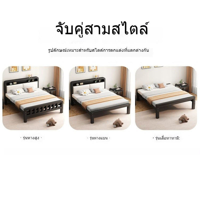 Iron used in home, master bedroom, double 1.5 meters, dormitory thickened iron frame bed for rental 1.2 meters