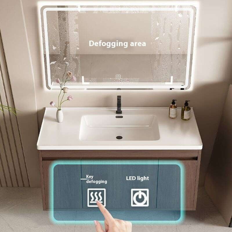 QW- Storage Cabinet Smart Mirror Sink in the Bathroom