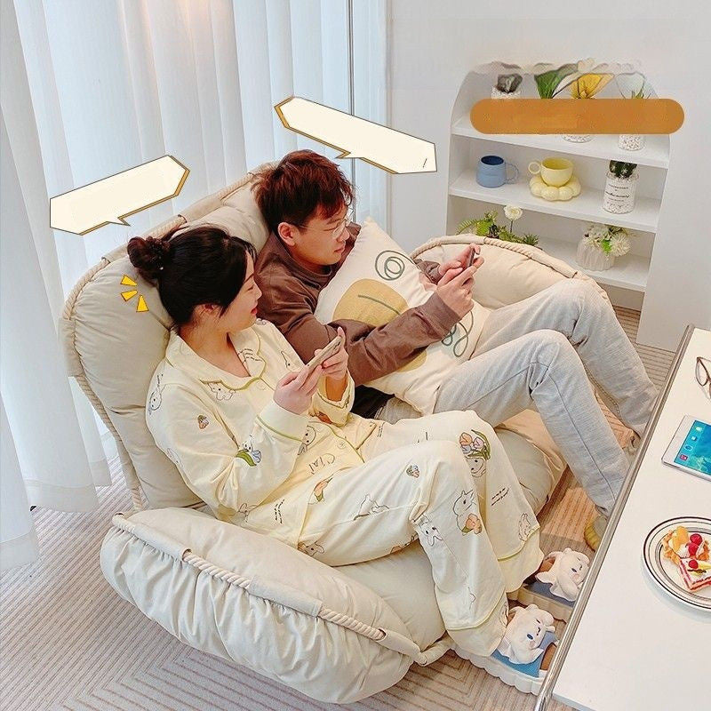 Teak Tatami Double Bedroom Living Room Balcony Small Sofa Lazy Chair