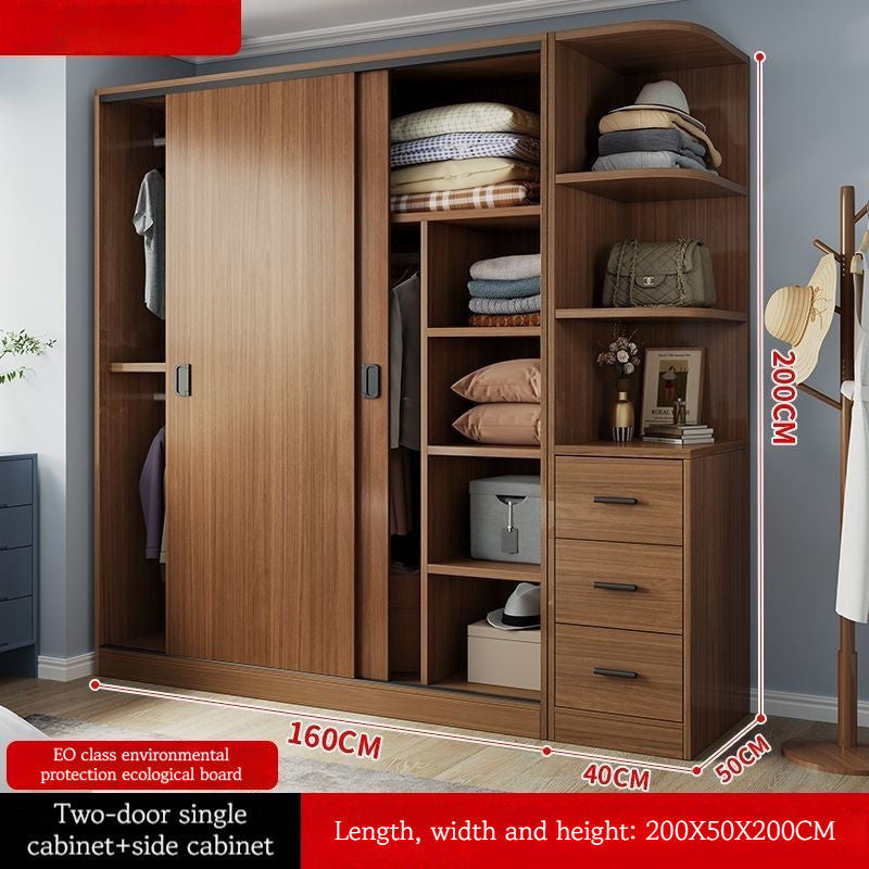 Multi-functional Large Capacity Multi-layer Solid Wood Wardrobe Closet