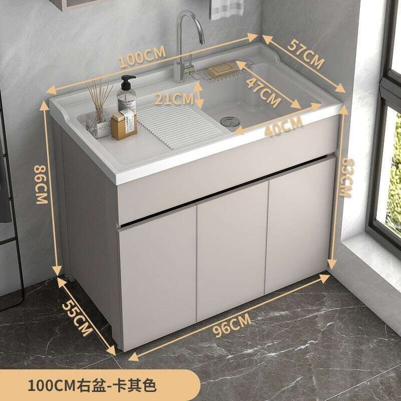 Kabinet Penyimpanan Bilik Mandi QW- Set Singki Kabinet penyimpanan aloi aluminium 
