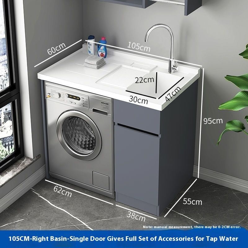 QW- Storage Cabinet Bathroom Sink Set Washing Machine Counter