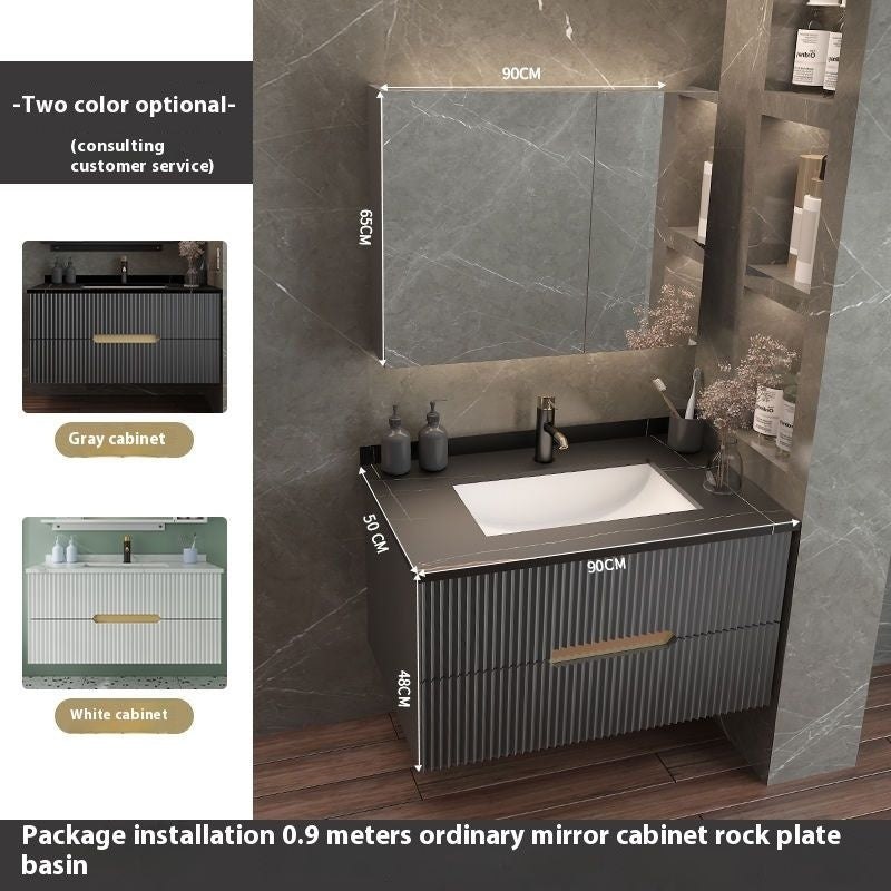 QW- Luxury Storage Smart Mirror Bathroom Cabinet Basin Set