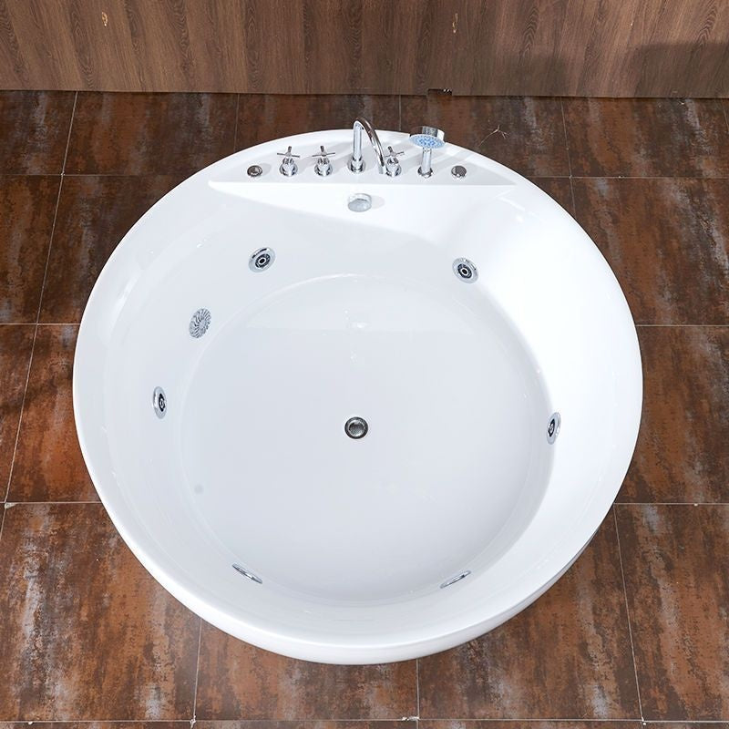 QW- QW Round Bathtub with Surf Function + Lights