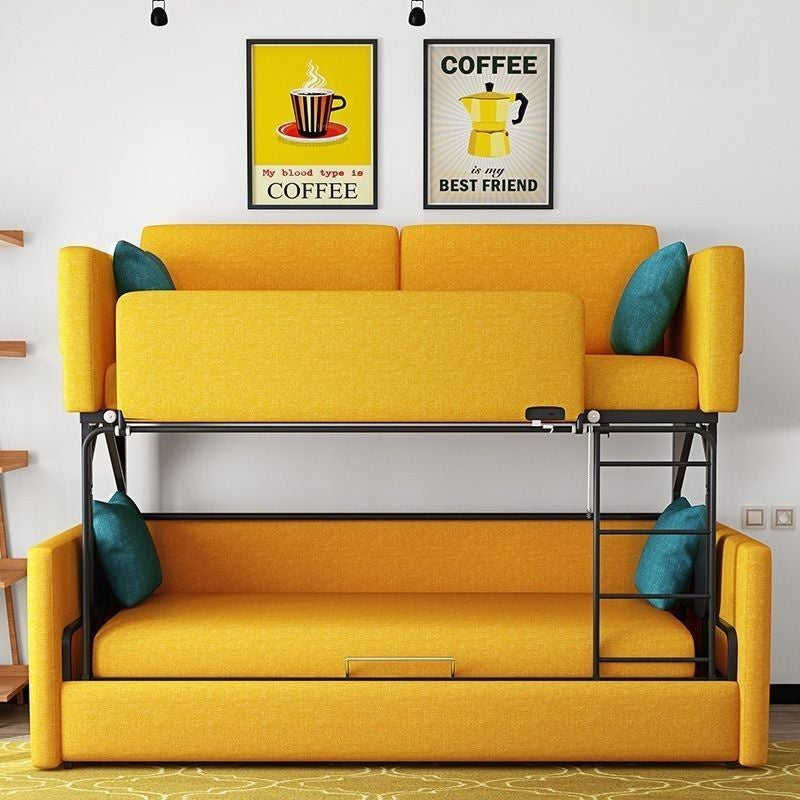 Simple double folding single living room leisure three-fold upper and lower sofa bed