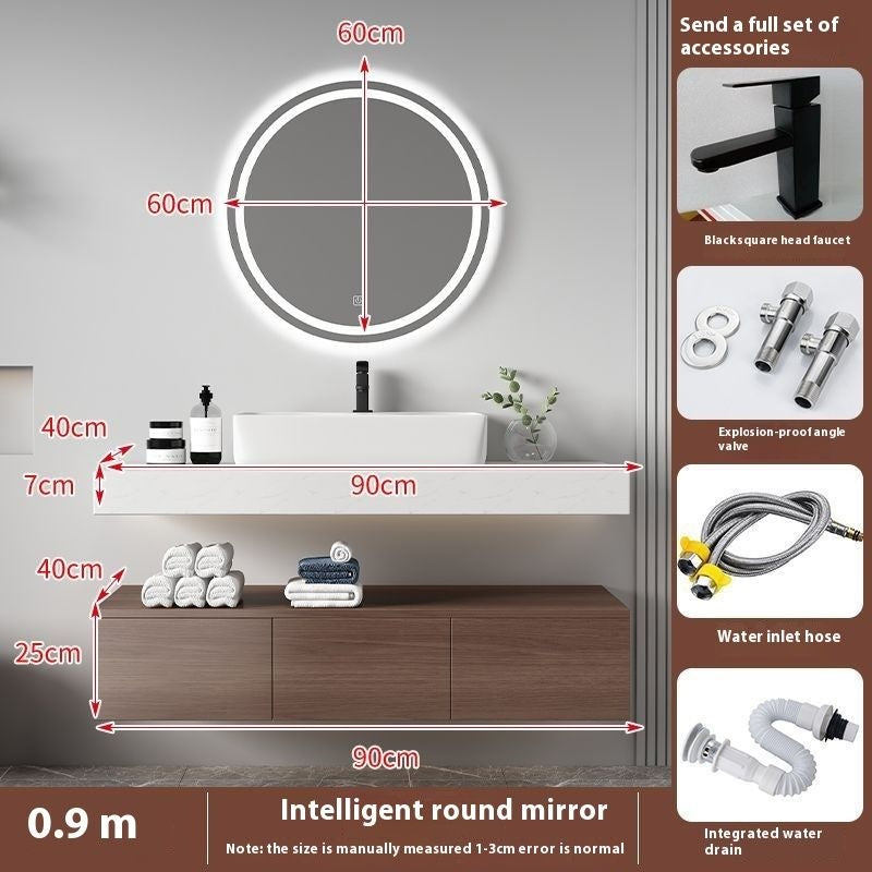 QW- Bathroom Storage Cabinet, Washbasin, Smart Mirror Countertop