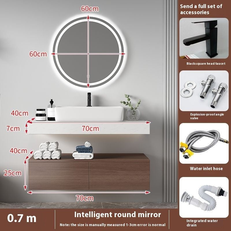 QW- Bathroom Storage Cabinet, Washbasin, Smart Mirror Countertop