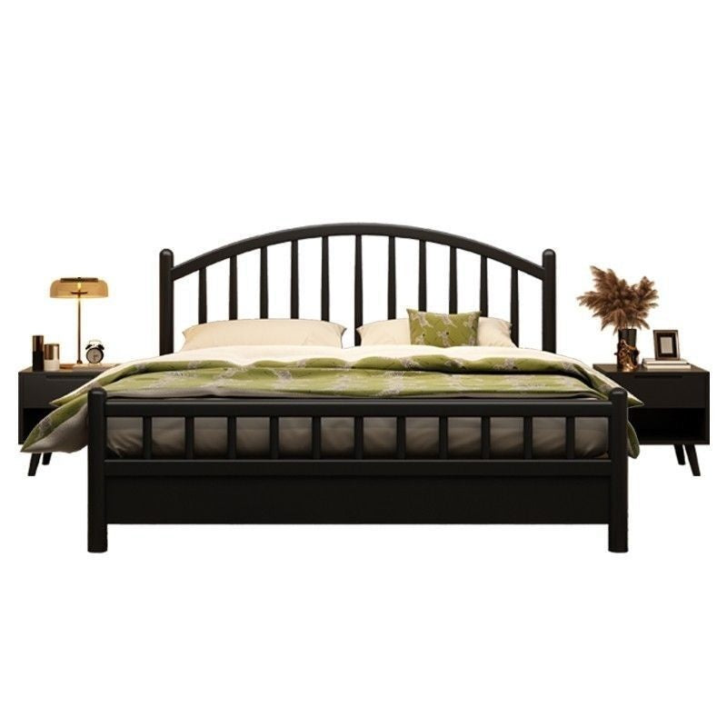 Nordic solid wood Japanese modern simple double 1.8 single 1.2 meters princess style bed