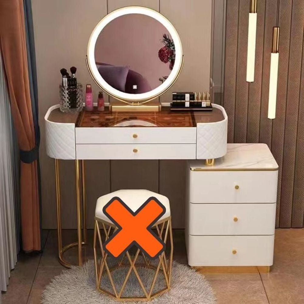 Meja Kabinet Penyimpanan Persalinan Kecil Mudah Gaya Nordik Kaca Jernih Bilik Tidur
