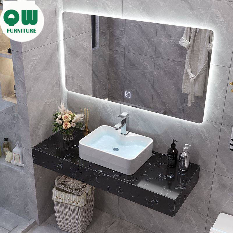 QW- Marble Basin and Smart Glass Bathroom