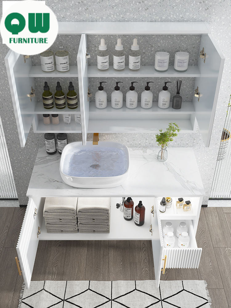 QW- Smart Mirror Storage Cabinet Basin Bathroom