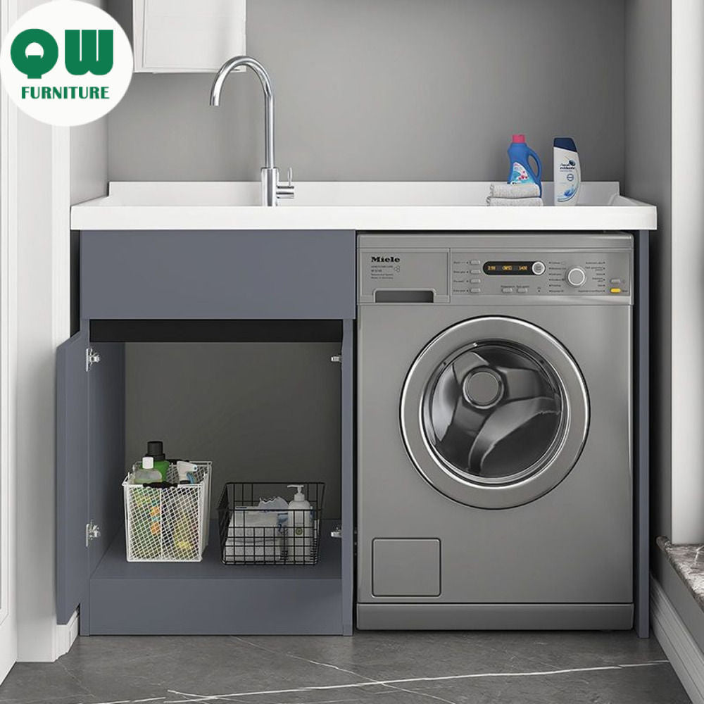 QW- Storage Cabinet Bathroom Sink Set Washing Machine Counter