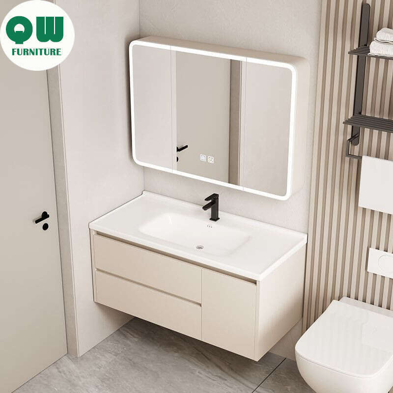 QW- Set storan meja solek, lebar 40 cm. Kabinet Cermin Bilik Mandi