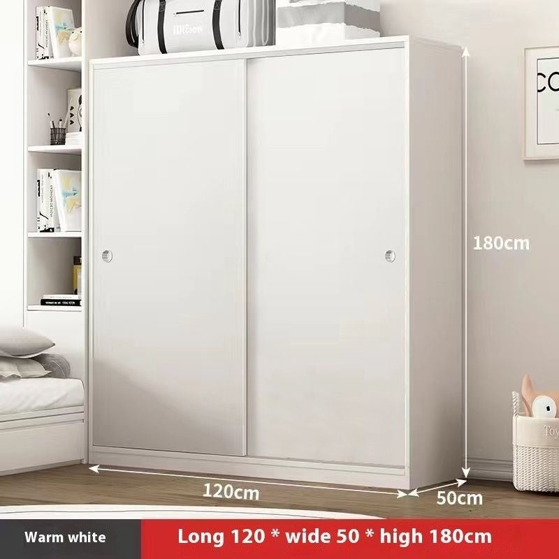 Home Wardrobe Bedroom Sliding Door Simple Modern Children's Adult Cabinet Economical for Dormitory Rental Room